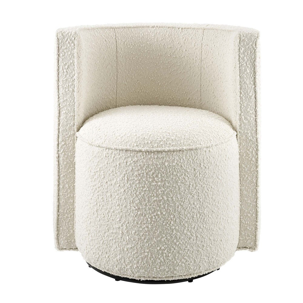 EEI-6223-IVO Della Boucle Fabric Swivel Chair by Modway