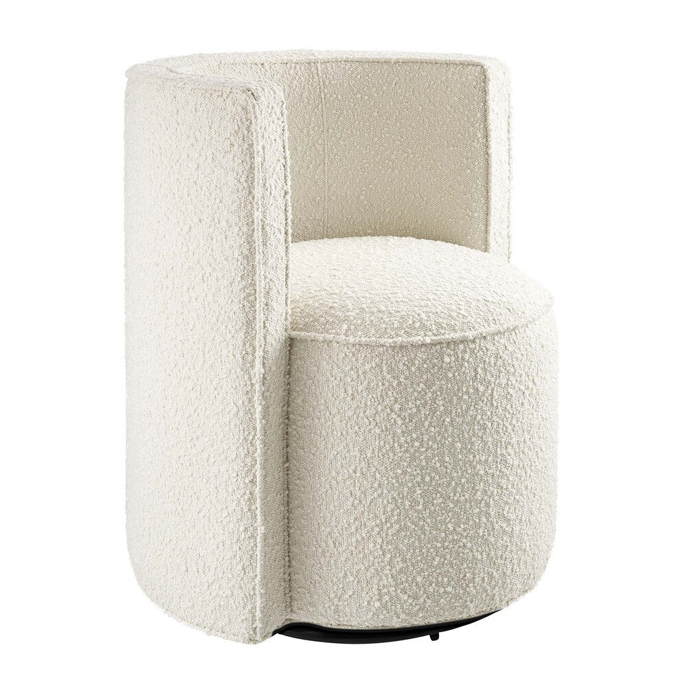 EEI-6223-IVO Della Boucle Fabric Swivel Chair by Modway