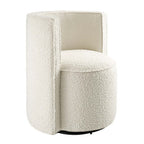 Modway EEI-6223-IVO Della Boucle Fabric Swivel Chair Ivory