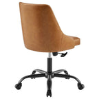 EEI-4372-BLK-TAN Designate Swivel Vegan Leather Office Chair by Modway