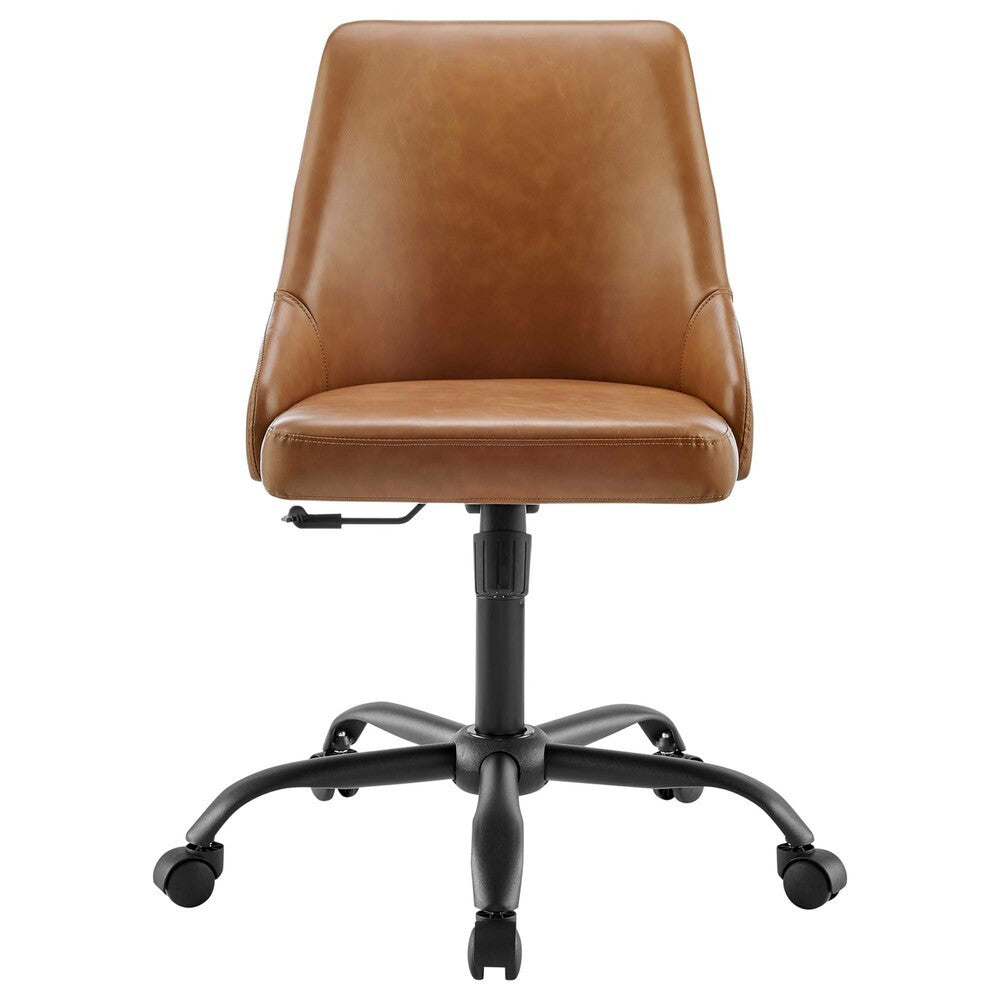 EEI-4372-BLK-TAN Designate Swivel Vegan Leather Office Chair by Modway
