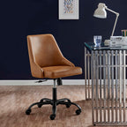EEI-4372-BLK-TAN Designate Swivel Vegan Leather Office Chair by Modway