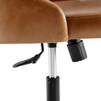 EEI-4370-BLK-TAN Distinct Tufted Swivel Vegan Leather Office Chair by Modway