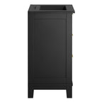 EEI-6724-BLK-BLK Dixie 24" Solid Wood Bathroom Vanity Cabinet by Modway