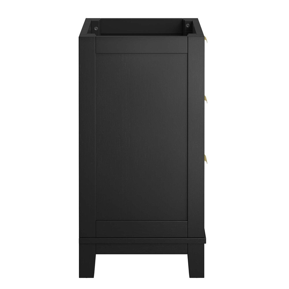 EEI-6625-BLK Dixie 24" Solid Wood Bathroom Vanity Cabinet (Sink Basin Not Included) by Modway