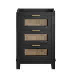 EEI-6625-BLK Dixie 24" Solid Wood Bathroom Vanity Cabinet (Sink Basin Not Included) by Modway