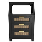 EEI-6625-BLK Dixie 24" Solid Wood Bathroom Vanity Cabinet (Sink Basin Not Included) by Modway