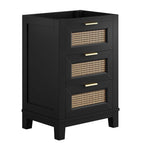 EEI-6625-BLK Dixie 24" Solid Wood Bathroom Vanity Cabinet (Sink Basin Not Included) by Modway