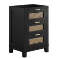 Modway EEI-6625-BLK Dixie 24" Solid Wood Bathroom Vanity Cabinet (Sink Basin Not Included) Black