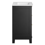 EEI-6723-BLK-WHI Dixie 24" Solid Wood Bathroom Vanity by Modway