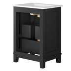 EEI-6723-BLK-WHI Dixie 24" Solid Wood Bathroom Vanity by Modway