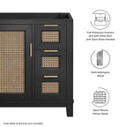 EEI-6626-BLK Dixie 36" Solid Wood Bathroom Vanity Cabinet (Sink Basin Not Included) by Modway