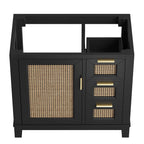 EEI-6626-BLK Dixie 36" Solid Wood Bathroom Vanity Cabinet (Sink Basin Not Included) by Modway