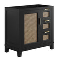 Modway EEI-6626-BLK Dixie 36" Solid Wood Bathroom Vanity Cabinet (Sink Basin Not Included) Black