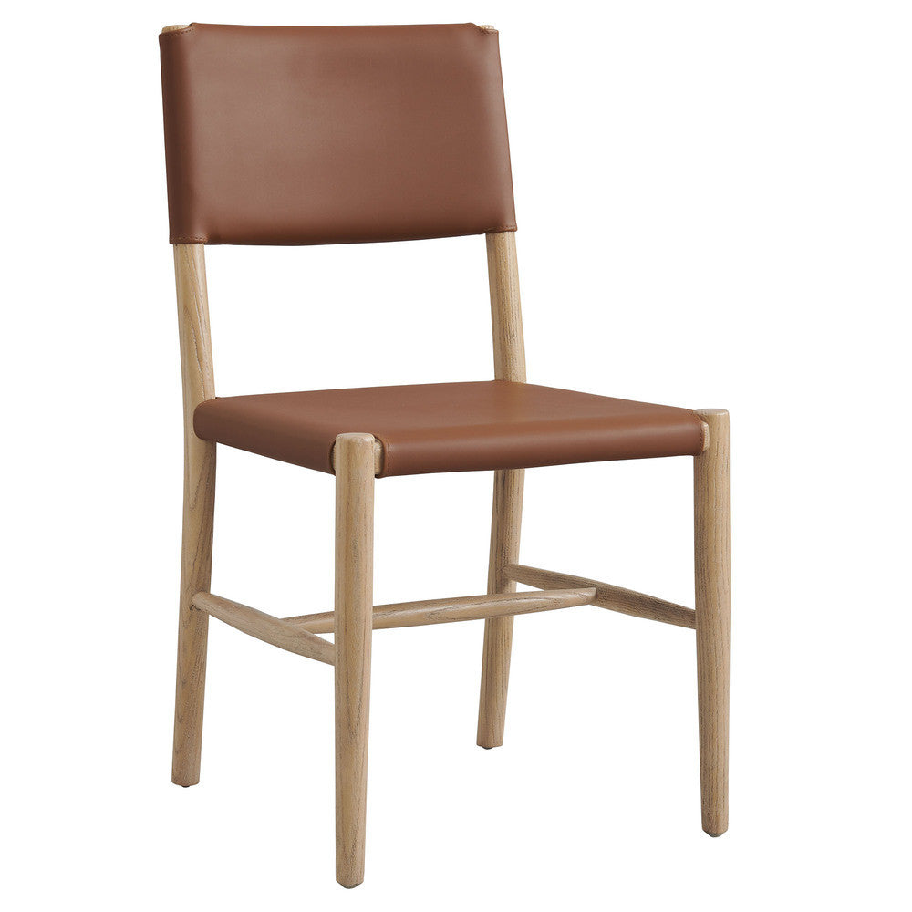 Modway Dover Wood Vegan Leather Dining Side Chairs Set of 2 by Modway-EEI-7240-NAT-SDL