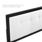 Modway Draper Tufted Fabric and Wood Twin Headboard by Modway-MOD-6224-BLK-WHI