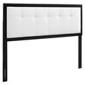 Modway MOD-6224-BLK-WHI Draper Tufted Fabric and Wood Twin Headboard Black White