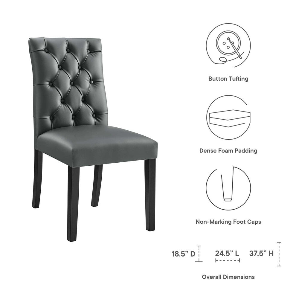 EEI-3472 Duchess Vinyl Dining Chair Set of 2 by Modway