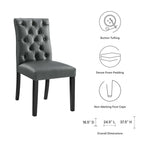 EEI-3472 Duchess Vinyl Dining Chair Set of 2 by Modway