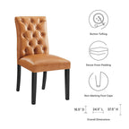 EEI-3472 Duchess Vinyl Dining Chair Set of 2 by Modway