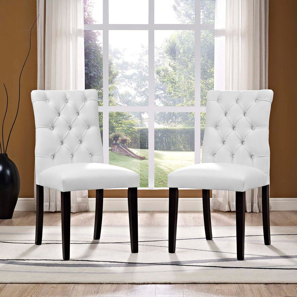 EEI-3472 Duchess Vinyl Dining Chair Set of 2 by Modway