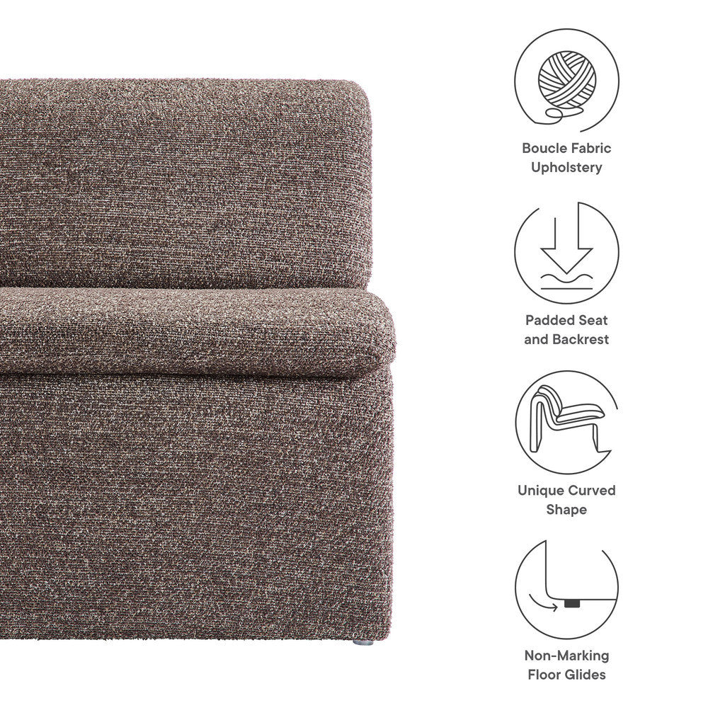 Modway Dune Boucle Upholstered Armless Accent Chair by Modway-EEI-7103