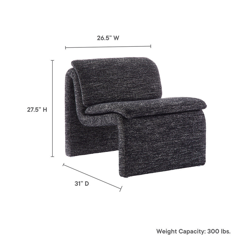 Modway Dune Boucle Upholstered Armless Accent Chair by Modway-EEI-7103