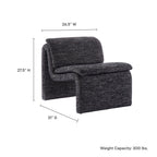 Modway Dune Boucle Upholstered Armless Accent Chair by Modway-EEI-7103