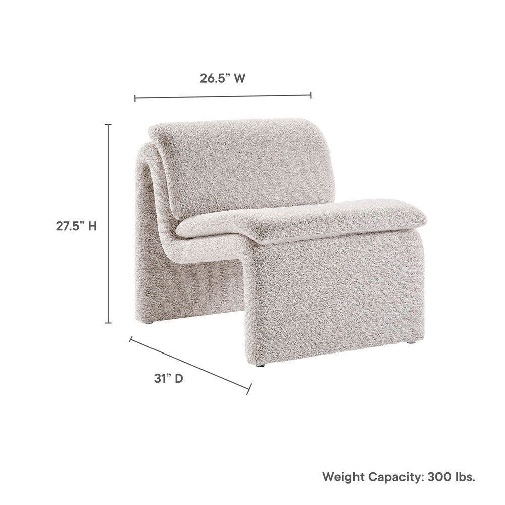 Modway Dune Boucle Upholstered Armless Accent Chair by Modway-EEI-7103