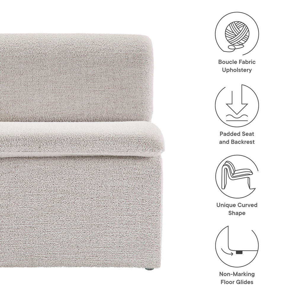Modway Dune Boucle Upholstered Armless Accent Chair by Modway-EEI-7103