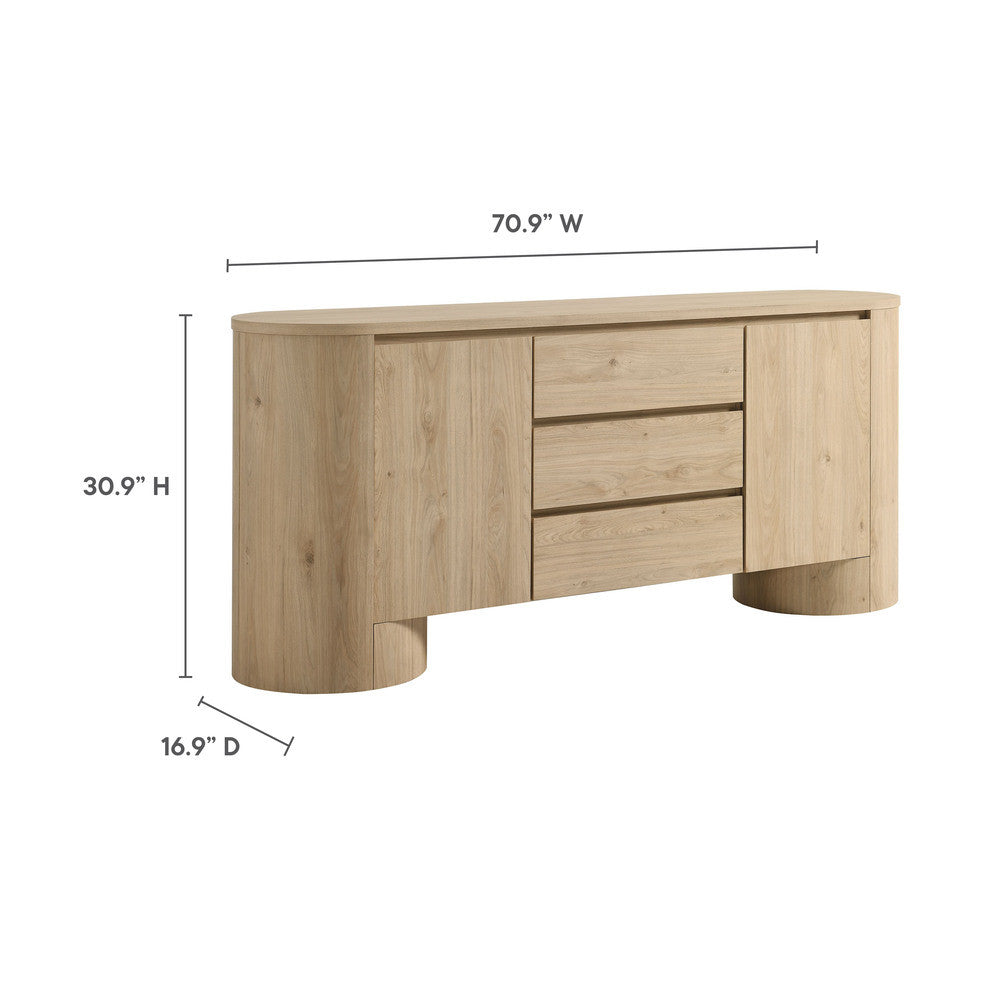 EEI-7050 Duval 71" Rounded Sideboard Storage Cabinet by Modway