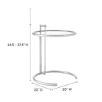EEI-125 Eileen Gray Metal Side Table by Modway