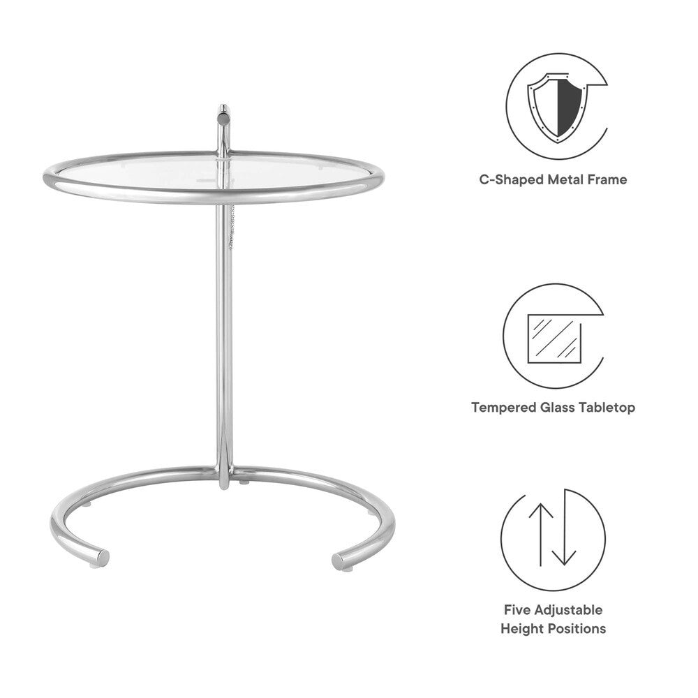 EEI-125 Eileen Gray Metal Side Table by Modway