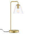 Modway EEI-5619-SBR Element Glass Table Lamp Satin Brass