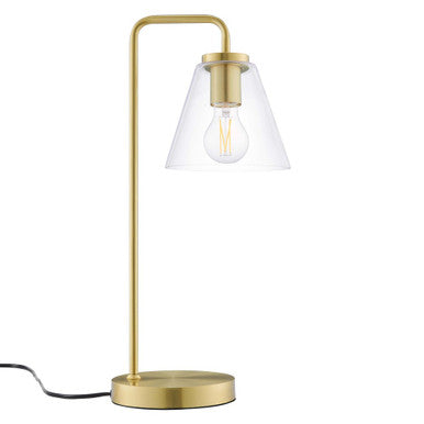 Modway EEI-5619-SBR Element Glass Table Lamp Satin Brass