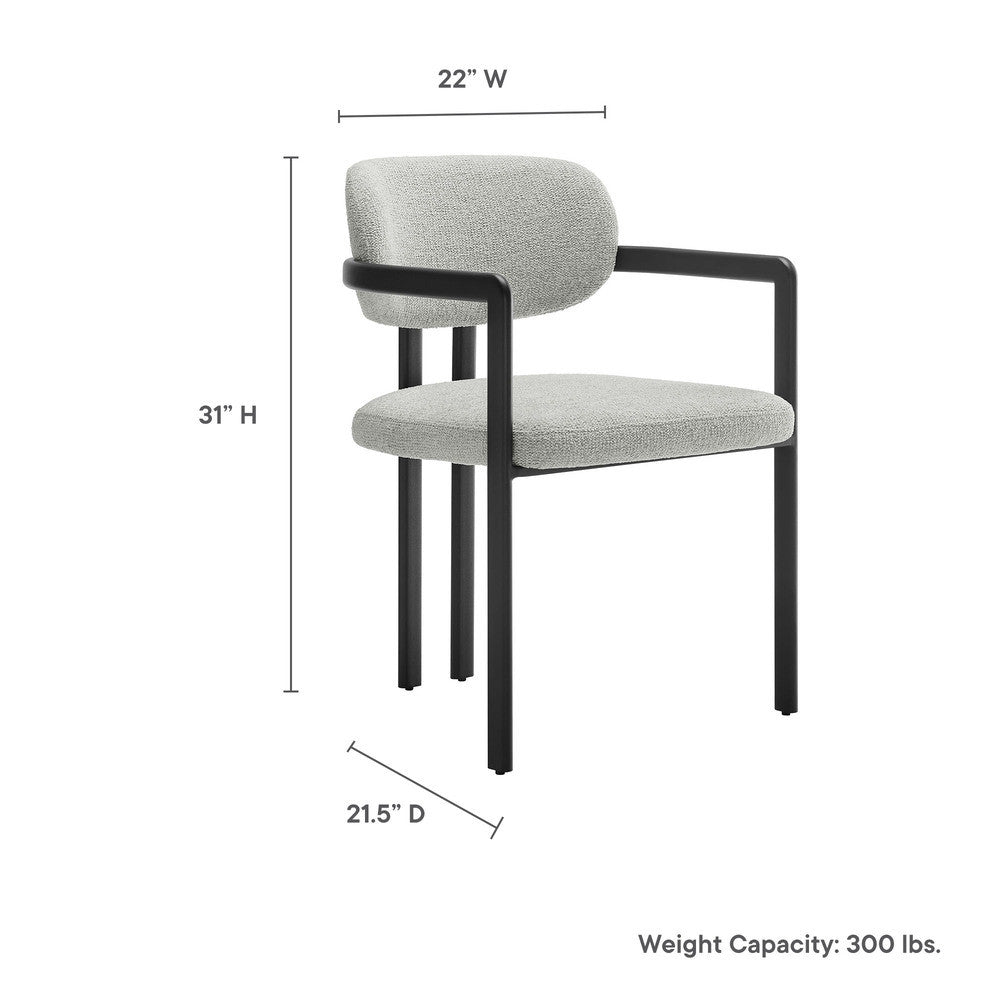 Modway Elio Barrel Fabric and Metal Dining Chair by Modway-EEI-7229