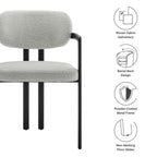 Modway Elio Barrel Fabric and Metal Dining Chair by Modway-EEI-7229