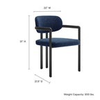 Modway Elio Barrel Fabric and Metal Dining Chair by Modway-EEI-7229