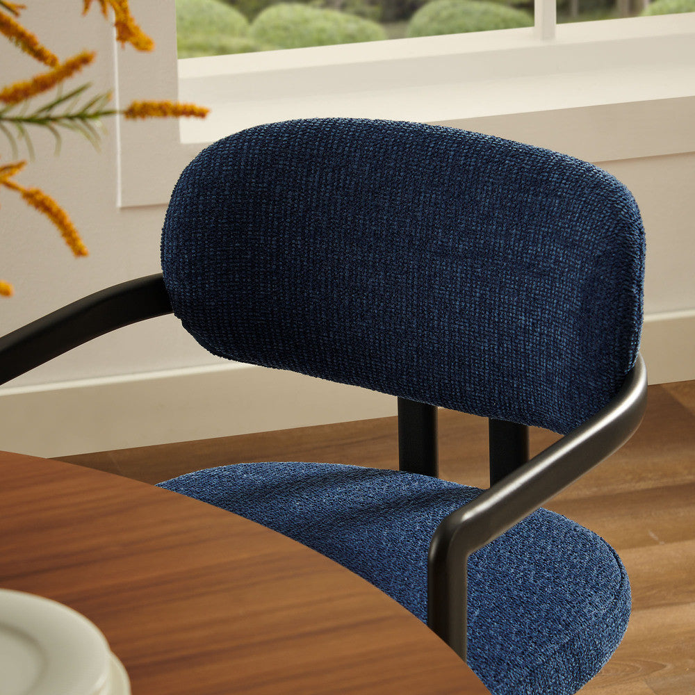 Modway Elio Barrel Fabric and Metal Dining Chair by Modway-EEI-7229