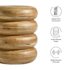 EEI-7106 Ellery Round Stacked Wood Side Table by Modway