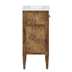 EEI-6436-WHI-BRN Elysian 18" Wood Bathroom Vanity by Modway