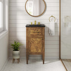 EEI-6438-BLK-BRN Elysian 18" Wood Bathroom Vanity by Modway