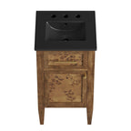 EEI-6438-BLK-BRN Elysian 18" Wood Bathroom Vanity by Modway