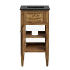 EEI-6438-BLK-BRN Elysian 18" Wood Bathroom Vanity by Modway