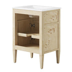 EEI-6439-WHI-BUR Elysian 24" Wood Bathroom Vanity by Modway