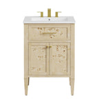 EEI-6439-WHI-BUR Elysian 24" Wood Bathroom Vanity by Modway