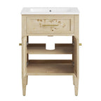 EEI-6439-WHI-BUR Elysian 24" Wood Bathroom Vanity by Modway