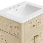 EEI-6439-WHI-BUR Elysian 24" Wood Bathroom Vanity by Modway