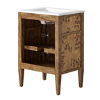 EEI-6440-WHI-BRN Elysian 24" Wood Bathroom Vanity by Modway