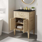 EEI-6441-BLK-BUR Elysian 24" Wood Bathroom Vanity by Modway